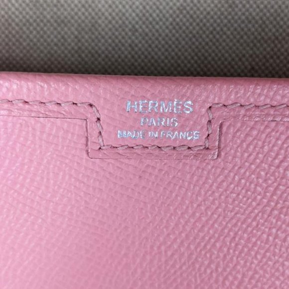 SOLD Hermes Courchevel Jige 29 Rose Confetti Pink Leather Clutch - Picture 6 of 7